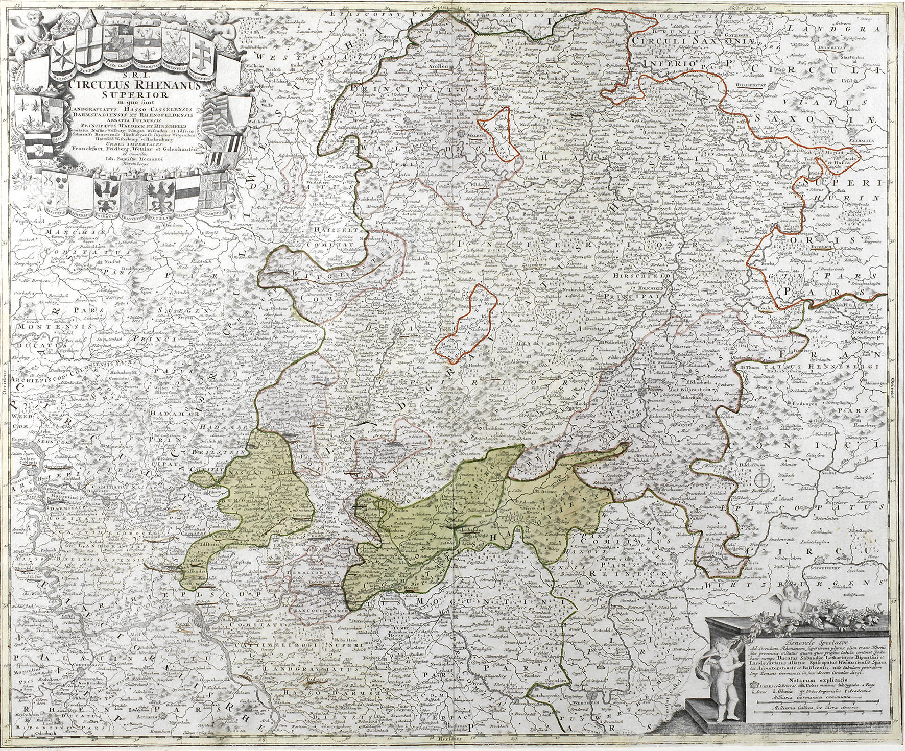 Johann Baptist Homann, Karte des Oberrheinischen Kreises