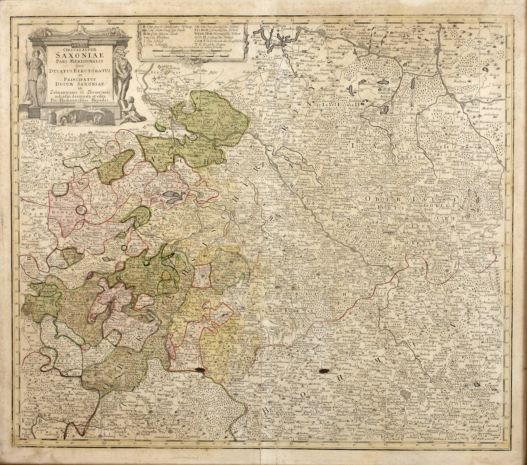Homanns Erben, Karte Sachsen um 1750