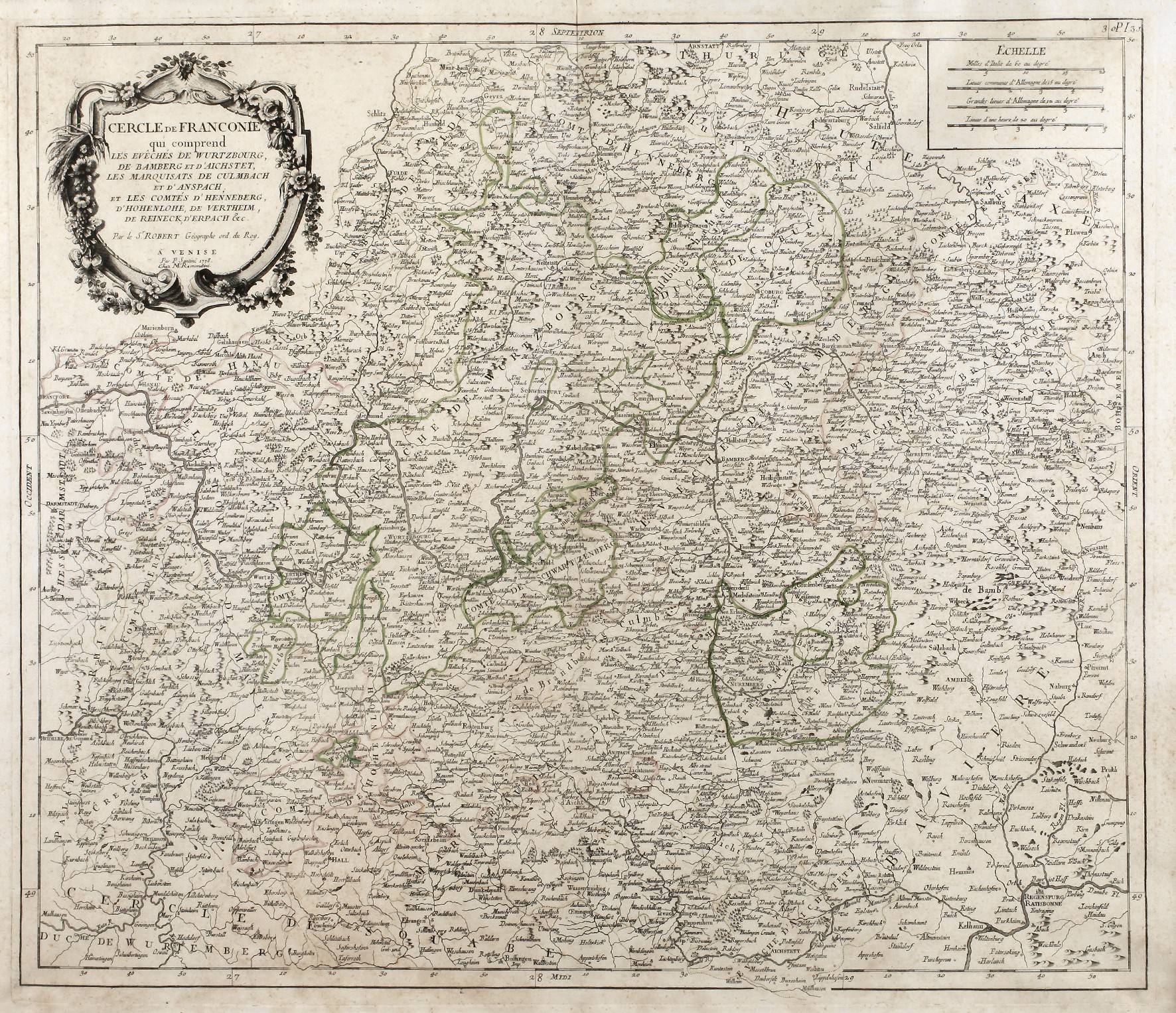 P. Santini, Karte Franken