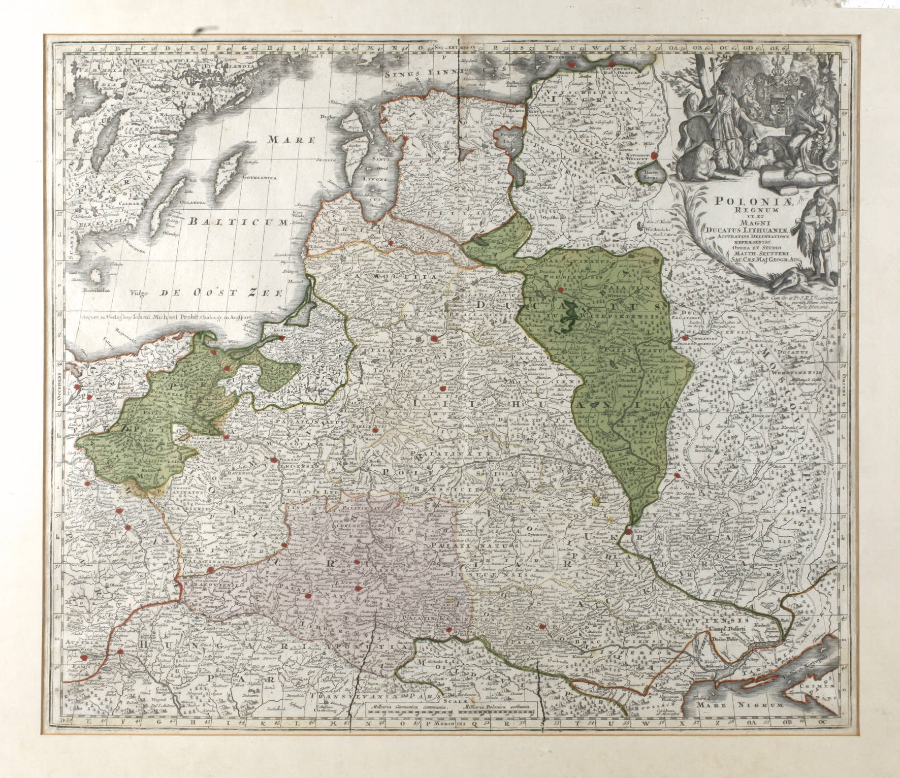 Matthäus Seutter, Karte Baltikum um 1730