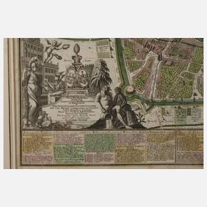 Matthäus Seutter, Stadtplan Augsburg um 1740