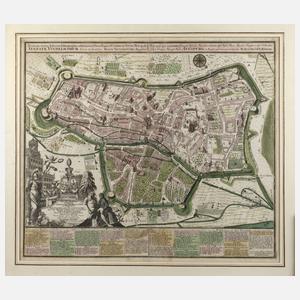 Matthäus Seutter, Stadtplan Augsburg um 1740