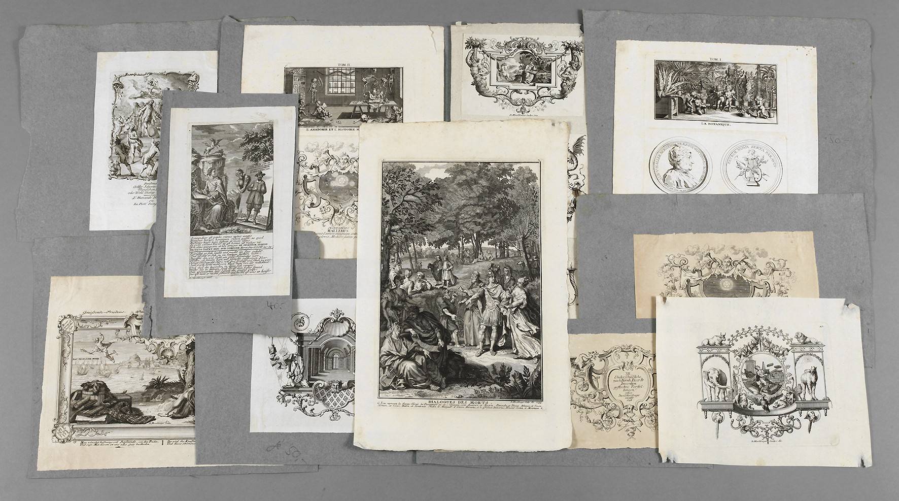 David Herrliberger, Konvolut Vignetten und Illustrationstafeln