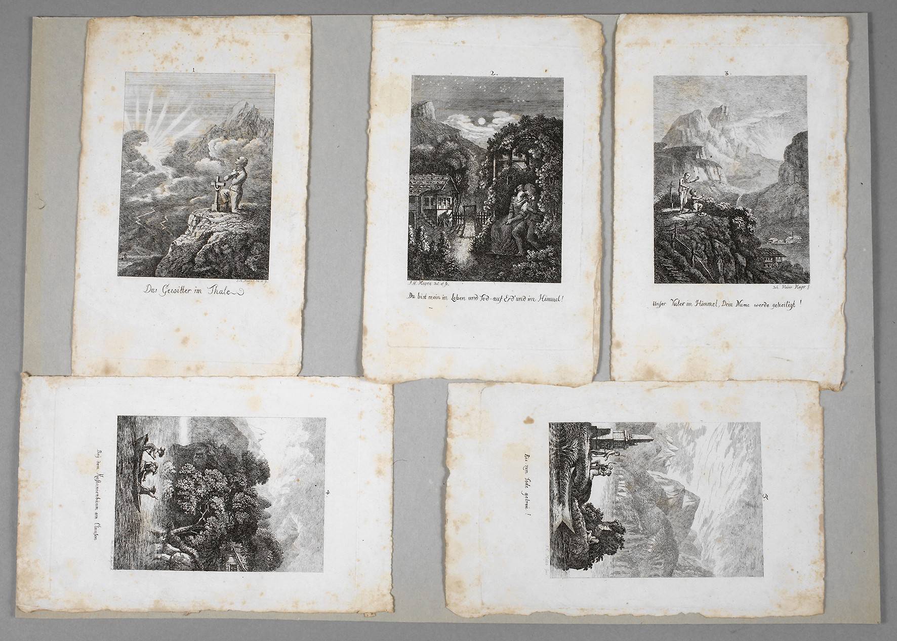 Johann Heinrich Meyer, Fünf Buchillustrationen