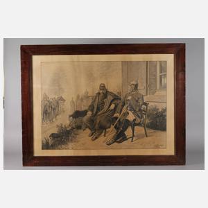 A. Wüstendörfer, Napoleon III. und Bismarck nach der Schlacht bei Sedan