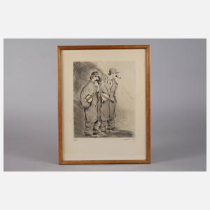 Robert Lauth, attr., Musiker im Regen