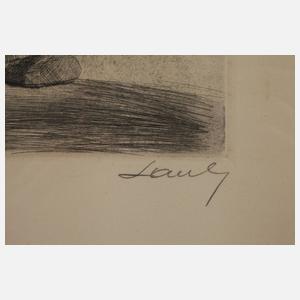 Robert Lauth, attr., Musiker im Regen