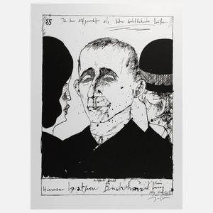 Horst Janssen, Portrait Bertolt Brecht