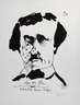 Horst Janssen, Portrait Edgar Allan Poe