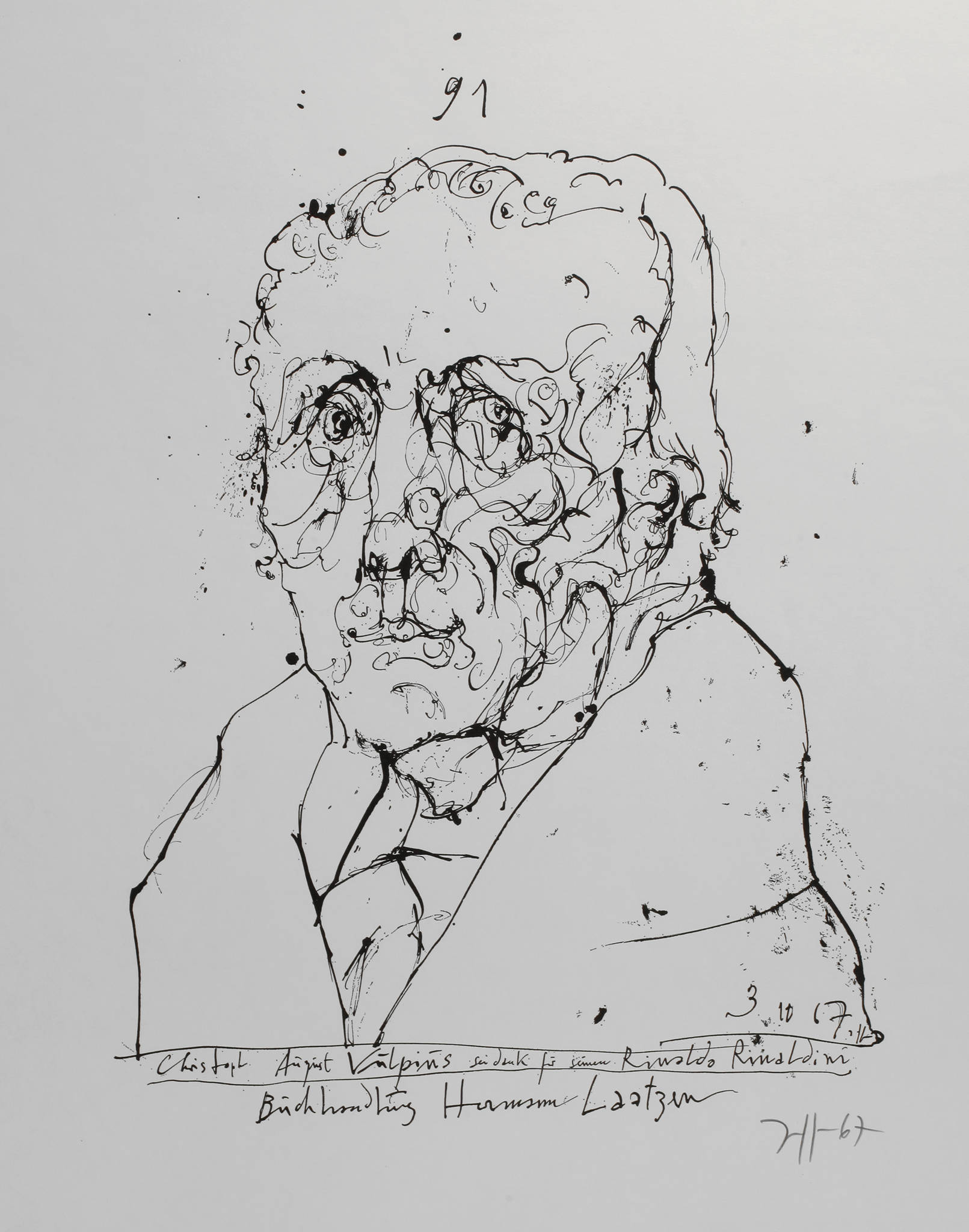 Horst Janssen, Portrait Christian August Vulpius