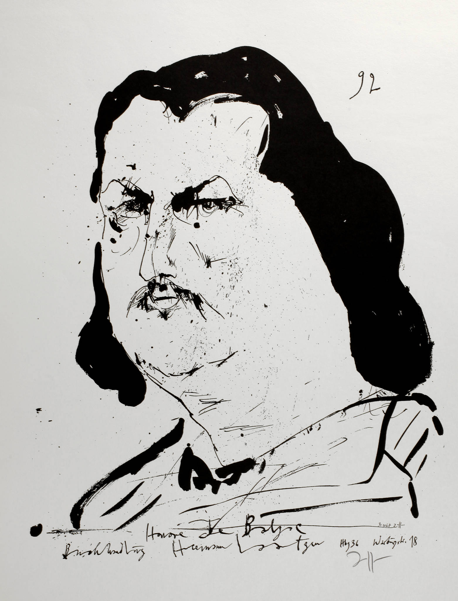 Horst Janssen, Portrait Honoré de Balzac