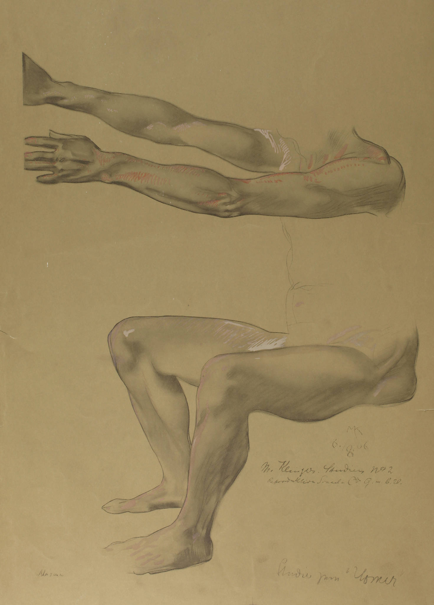 Nach Max Klinger, ”Studie zum Homer”