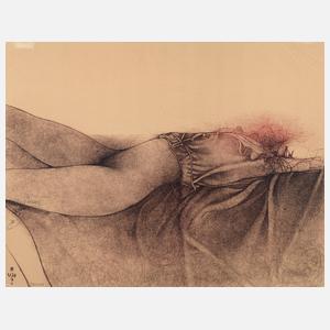 Bruno Bruni, Liegender Mädchenakt