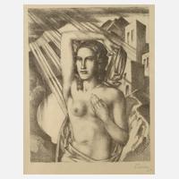 Prof. Johann Vincenz Cissarz, Mädchenakt vor südlicher Landschaft111