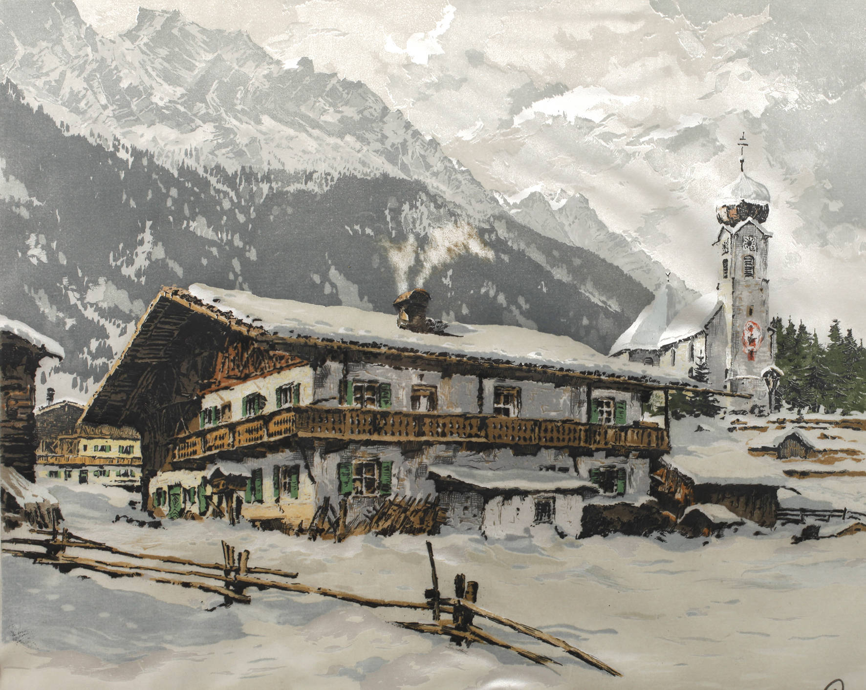 Hans Figura, Motiv aus Grainau