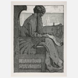 Prof. Richard Teschner, Exlibris Oskar Siegl