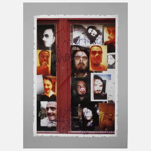 Jonathan Meese, Kunstpostkarte mit Autograph