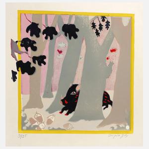 Ingrid Jörg, Wildschwein im Eichenwald