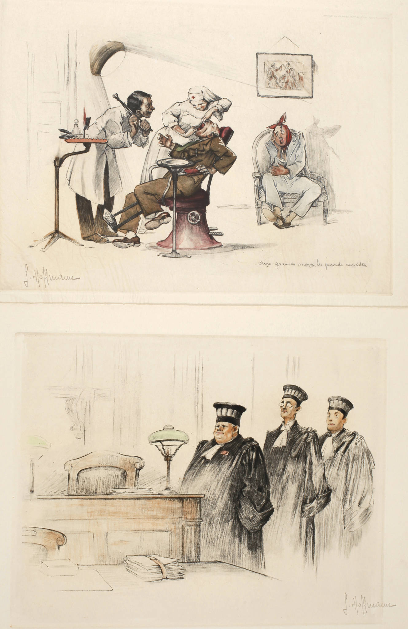 Gaston Hoffmann, Zwei Karikaturen