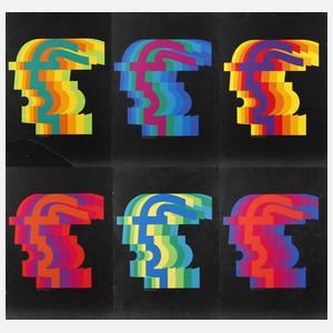 Serie von sechs Farbsiebdrucken