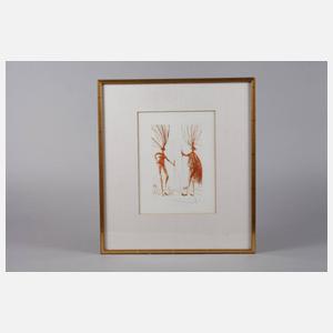 Salvador Dali, attr., Figuren in Landschaft