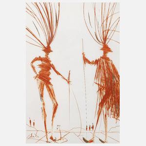 Salvador Dali, attr., Figuren in Landschaft