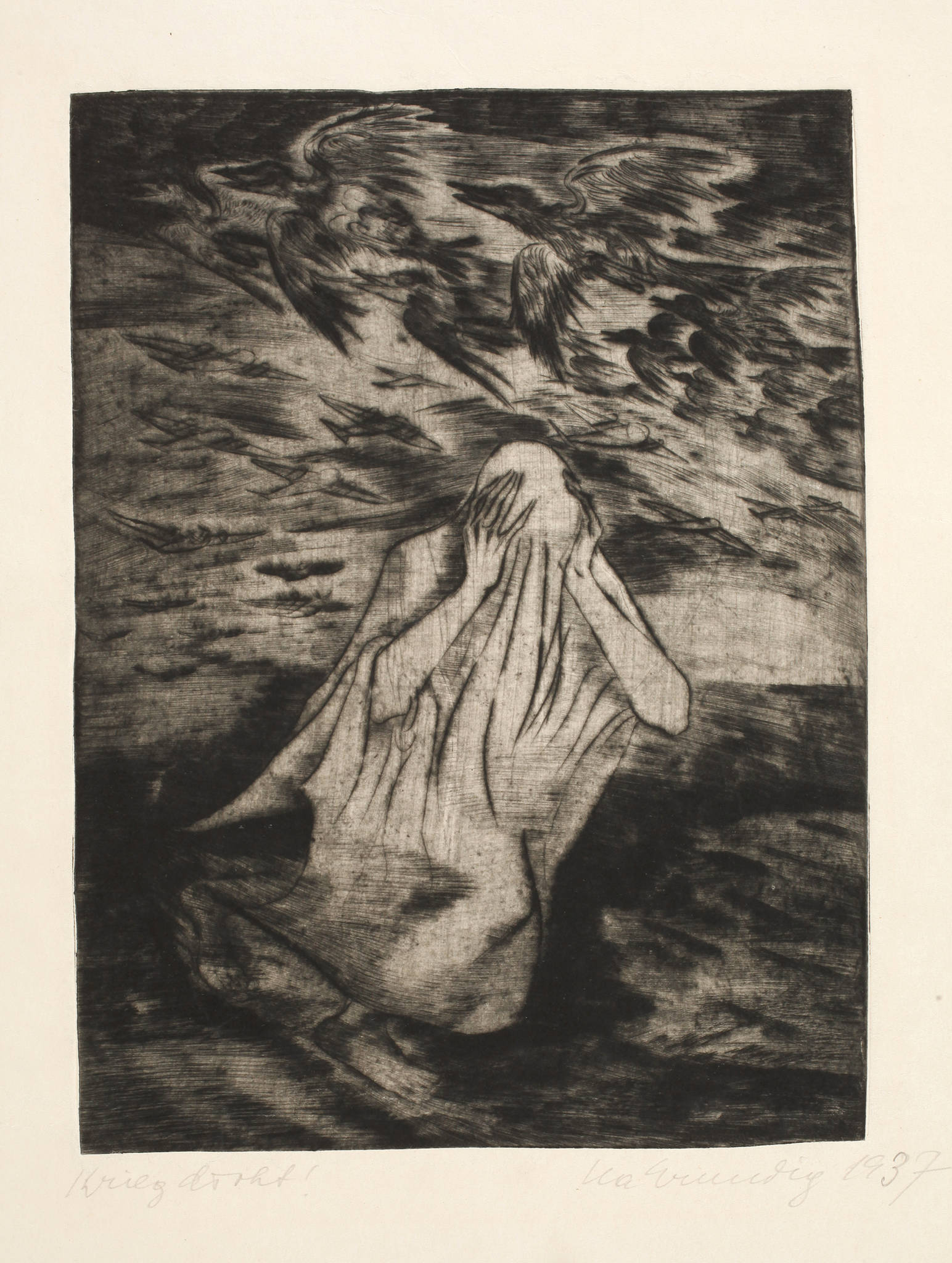 Prof. Lea Grundig, ”Krieg droht!” 1937