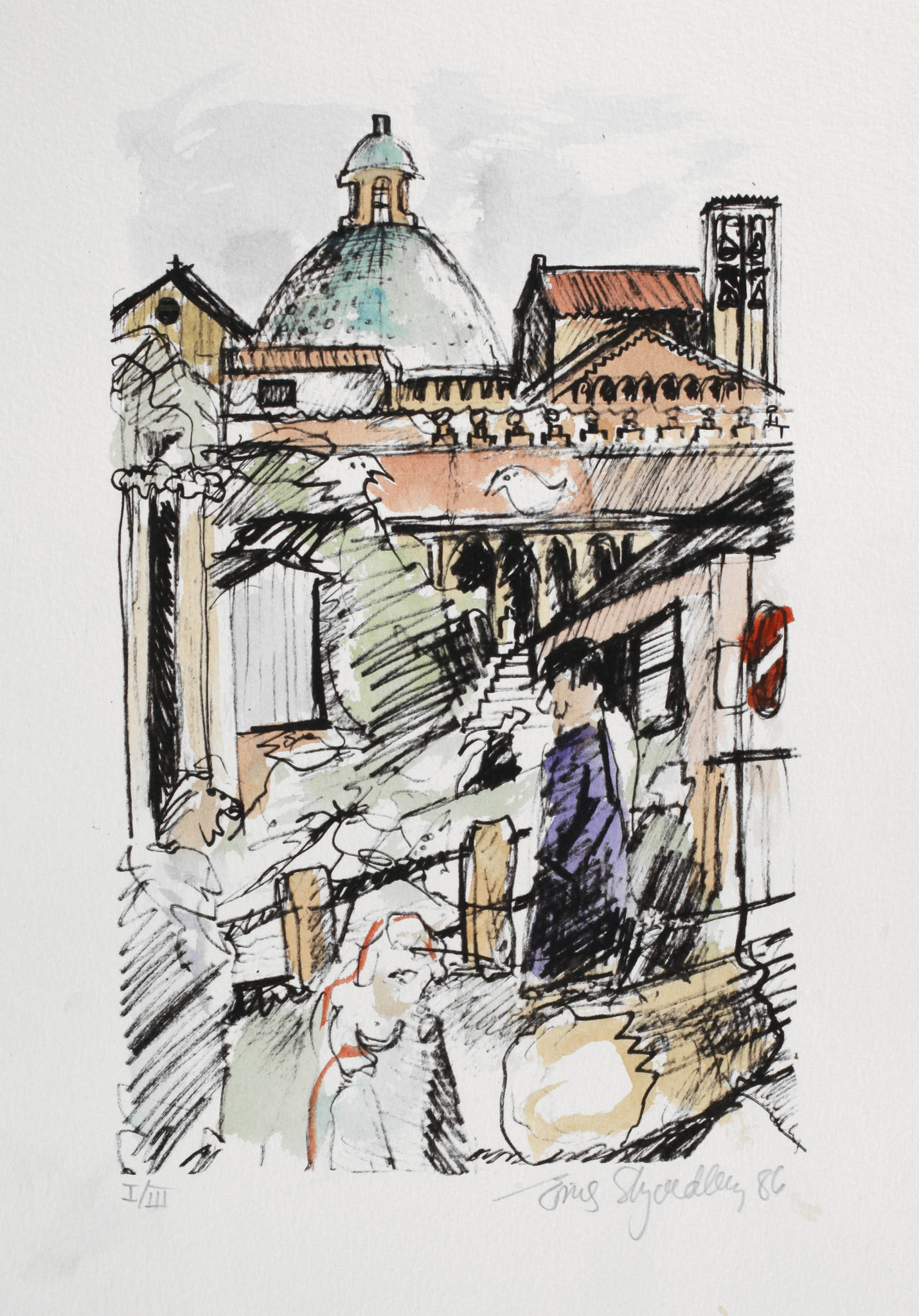 Erik Skjoldborg, Straßenszene mit Pater