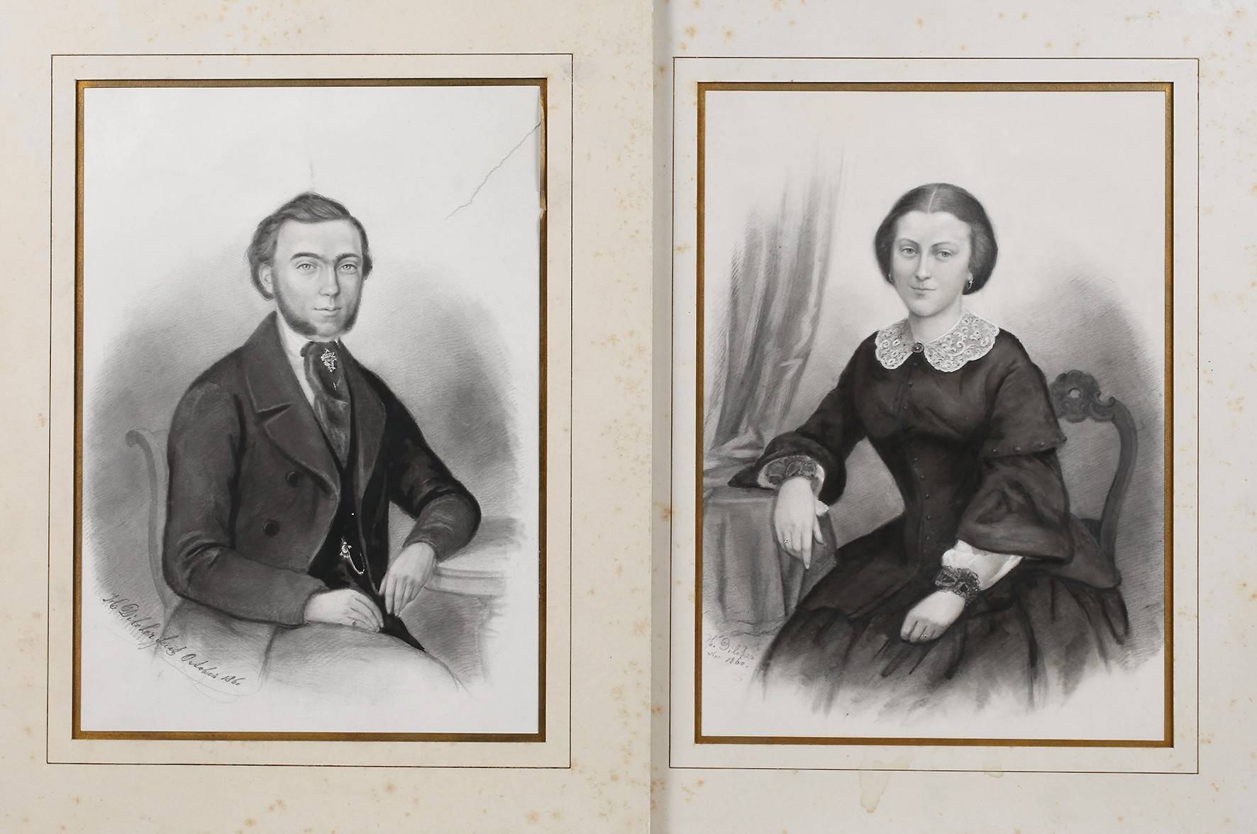 Heinrich Dilcher, Portraitpendants 1860