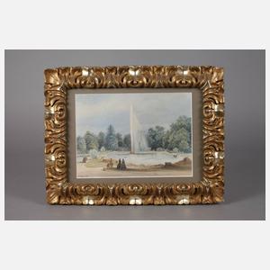 L. Hoffmeister, Gesellschaft am Springbrunnen