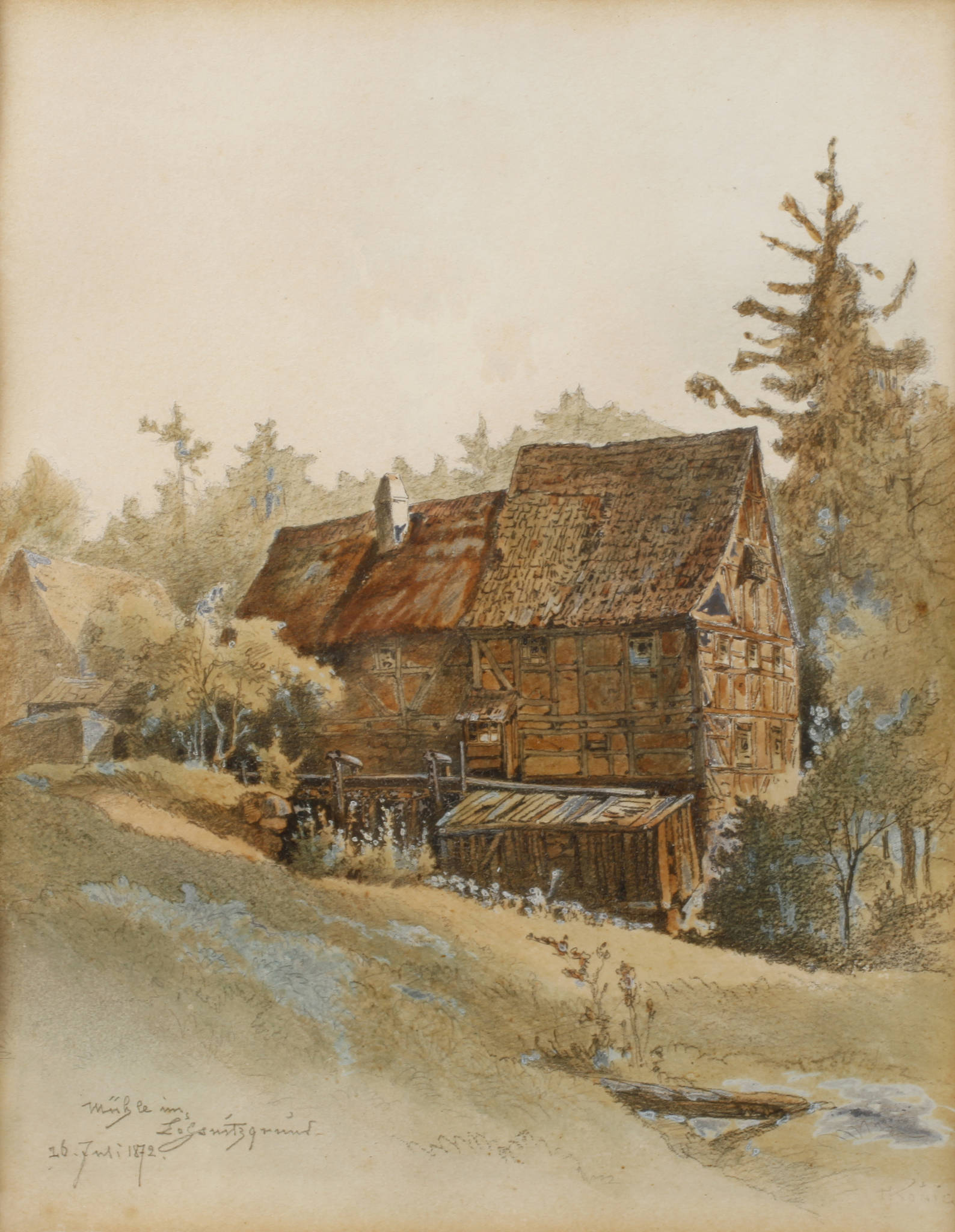 Herbert König, ”Mühle im Lössnitzgrund”
