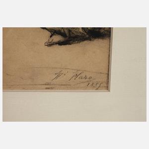 Henri Haro, ”Marché arabe à la porte d'une ville”