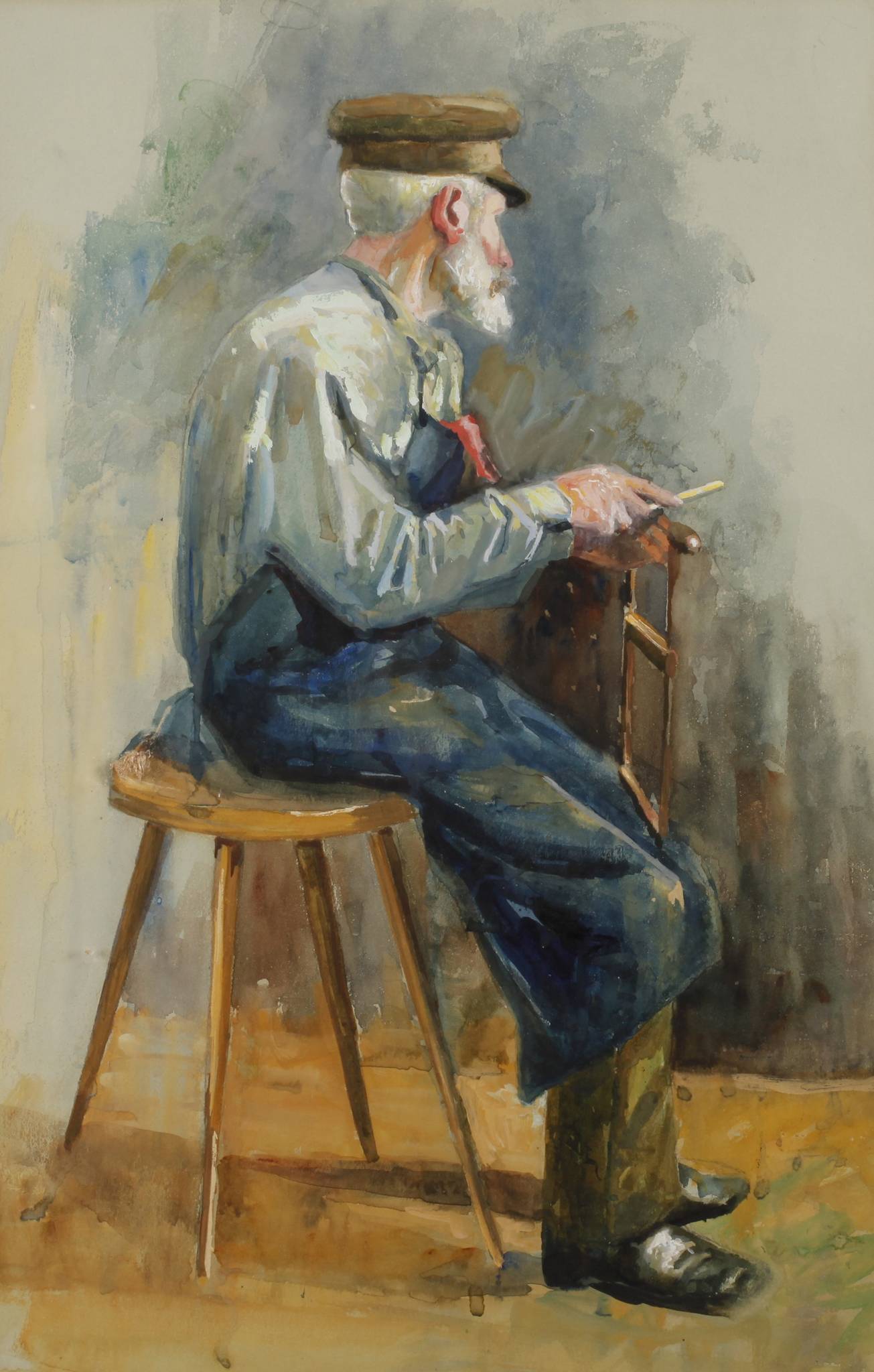 Handwerker mit Feile