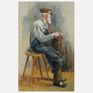 Handwerker mit Feile