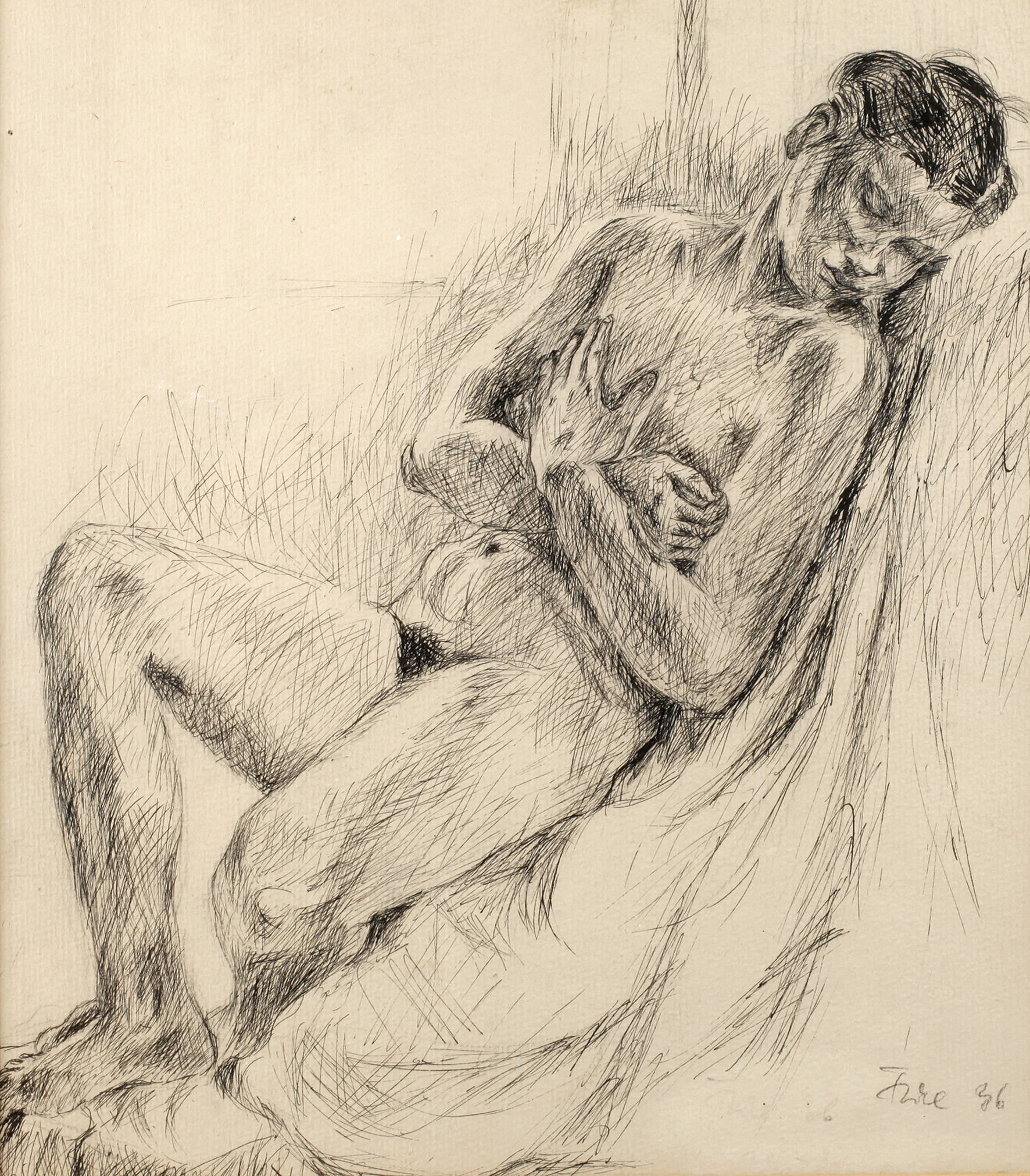 Schlummernder Damenakt