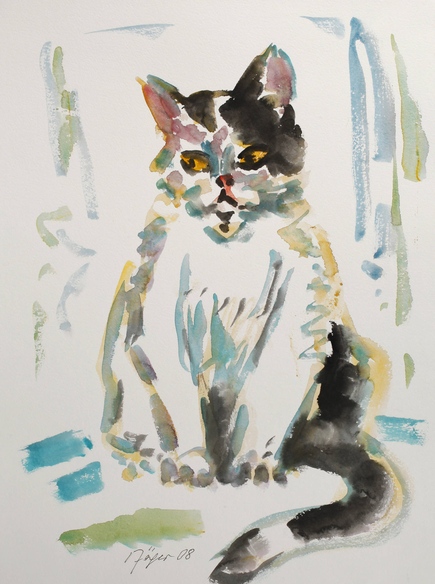 Jäger, Katzendarstellung