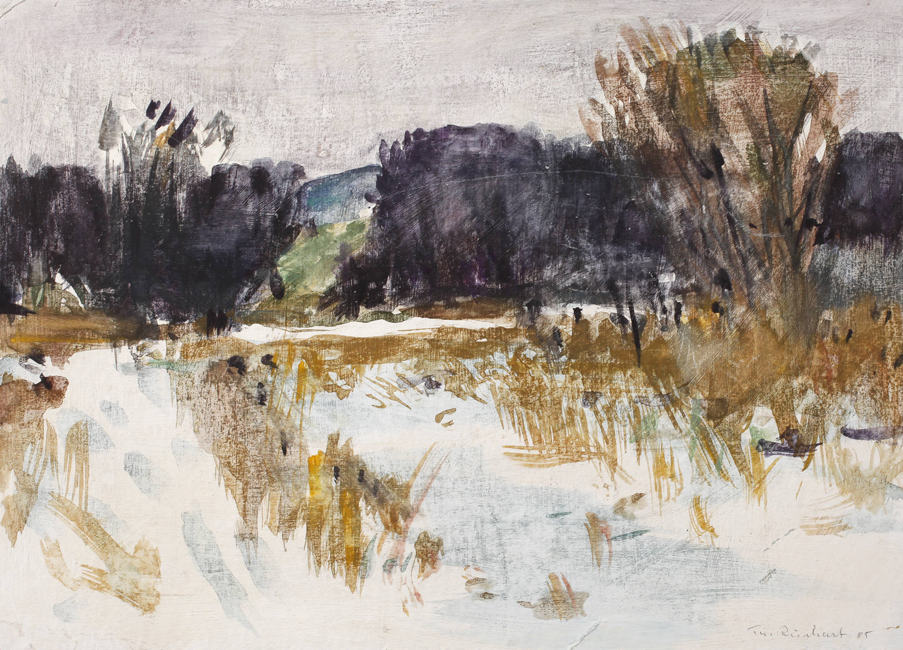 Th. Reichart, Vorfrühlingslandschaft