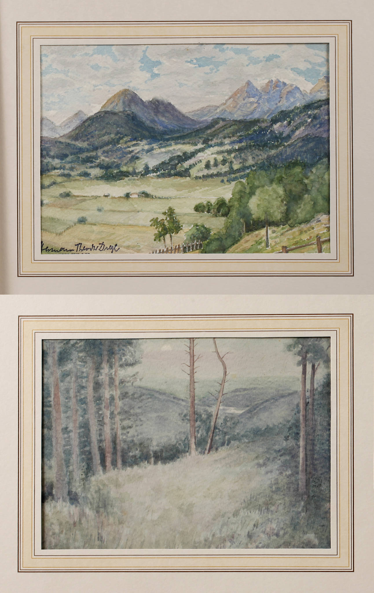 Hermann Theodor Drege, Zwei Landschaften