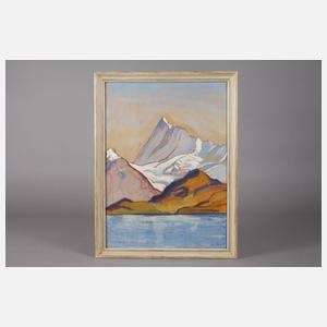 Heinrich Angst, ”Das Finsteraarhorn vom Bachalpsee gesehen”