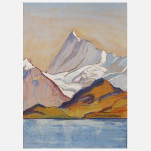 Heinrich Angst, ”Das Finsteraarhorn vom Bachalpsee gesehen”