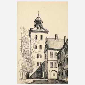 Glockenturm der Schlosskirche Stettin