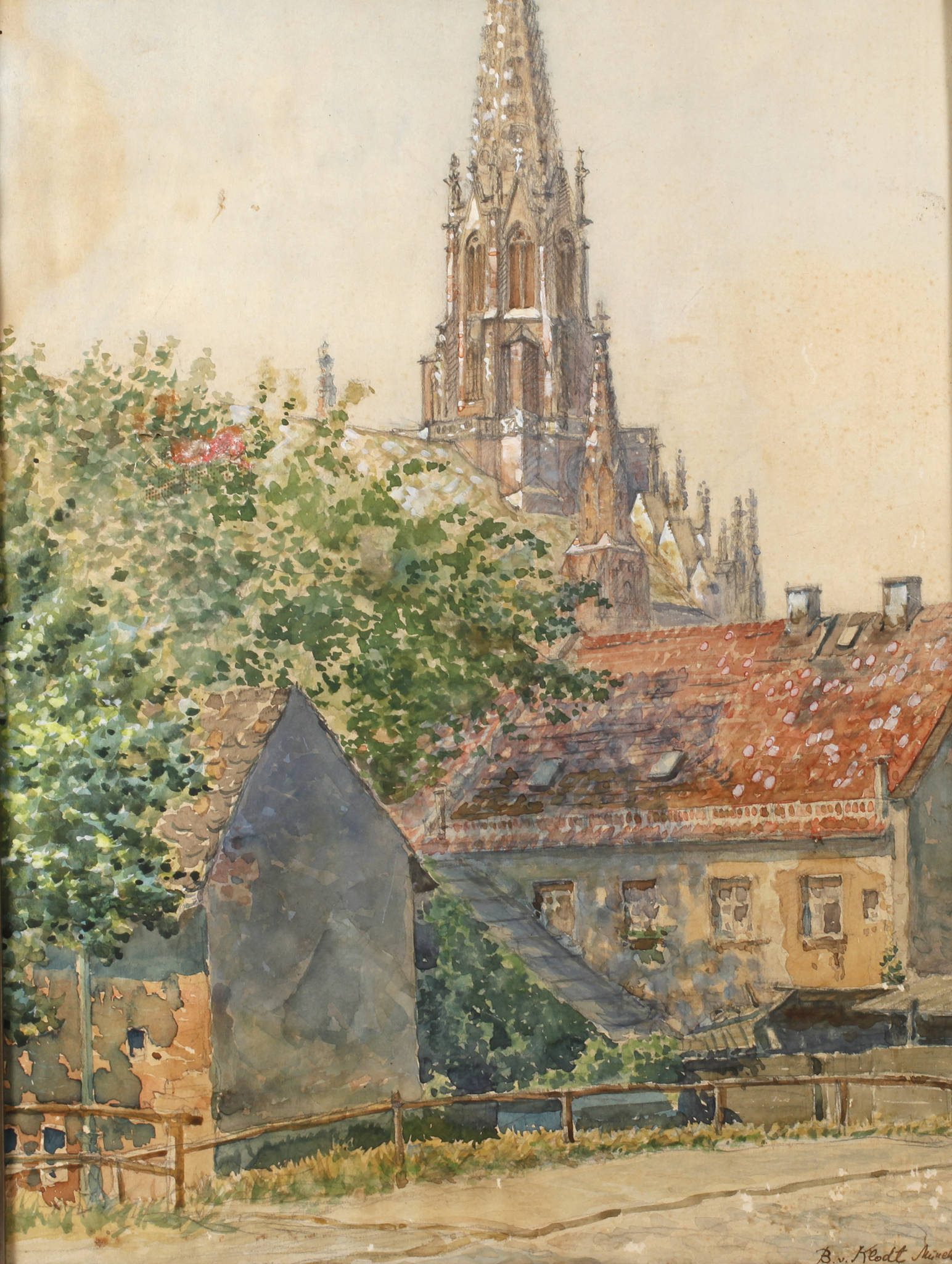 B. von Klodt, Ansicht der Mariahilfkirche München