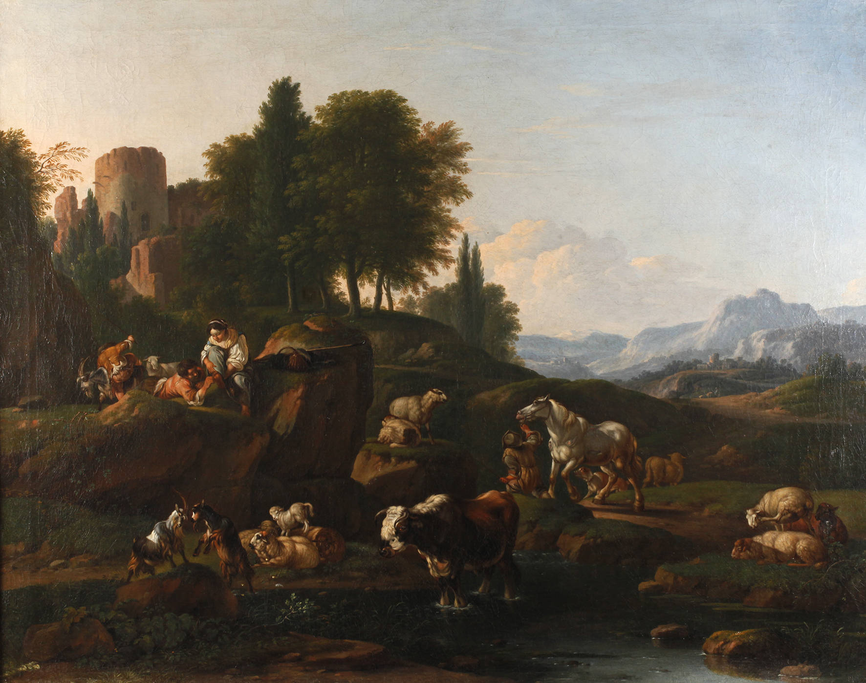 Künstlerfamilie Roos, attr., Hirtenlandschaft