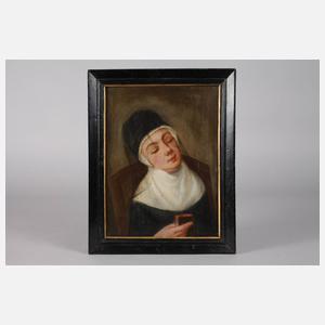 Bildnispendants Mönch und Nonne