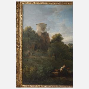 Jan Frans van Bloemen, attr., Arkadische Sommerlandschaft