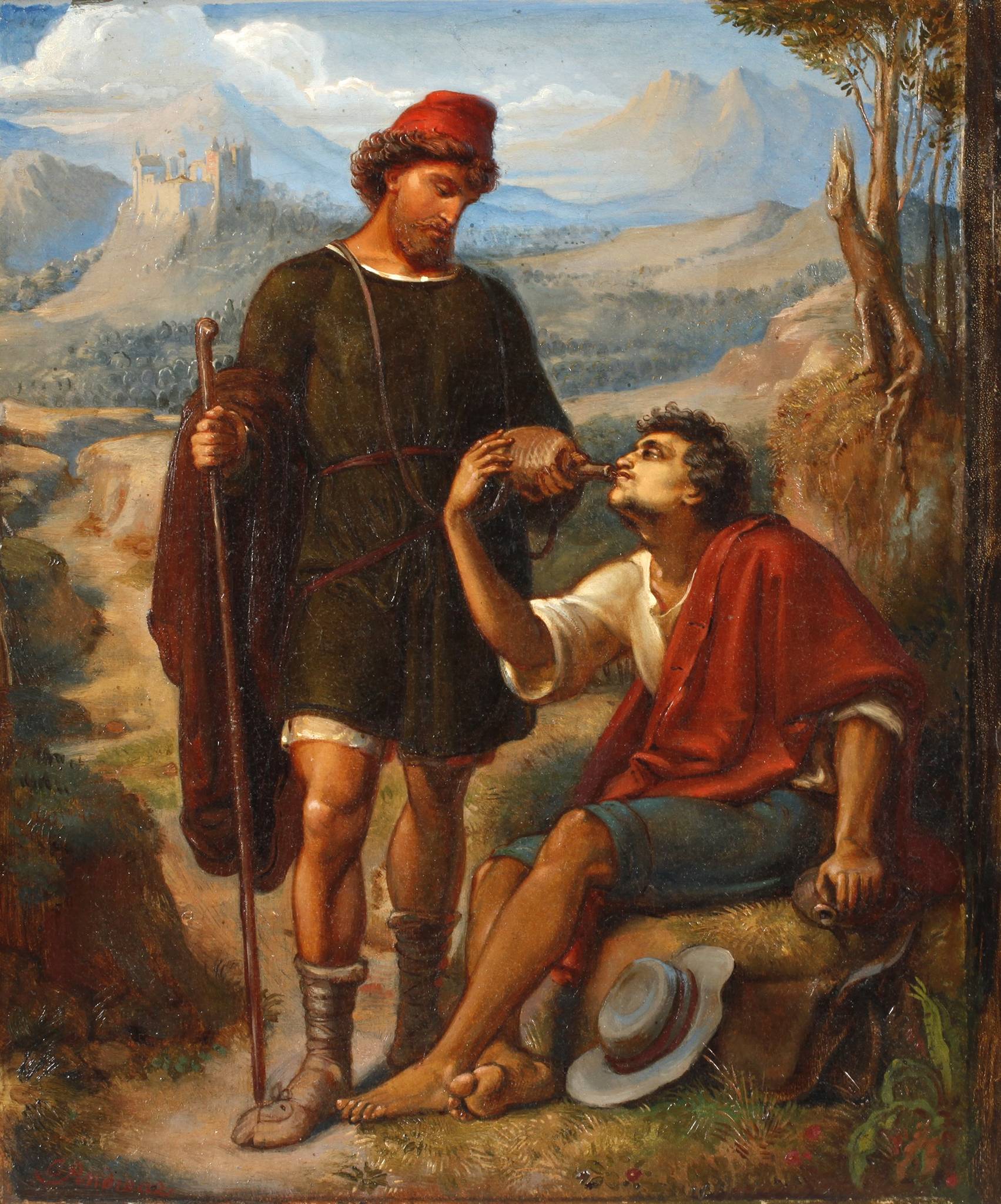 Prof. Karl Christian Andreae, attr., Rastende Wanderer