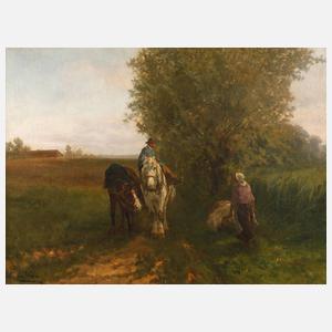 Begegnung in Sommerlandschaft