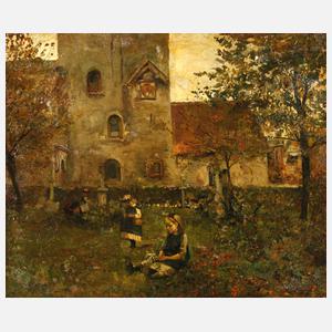 Prof. Bernhard Pankok, Spielende Kinder auf dem Kirchhof