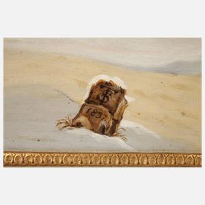 Bernhard Stange, attr., Sinnendes Mädchen in Winterlandschaft