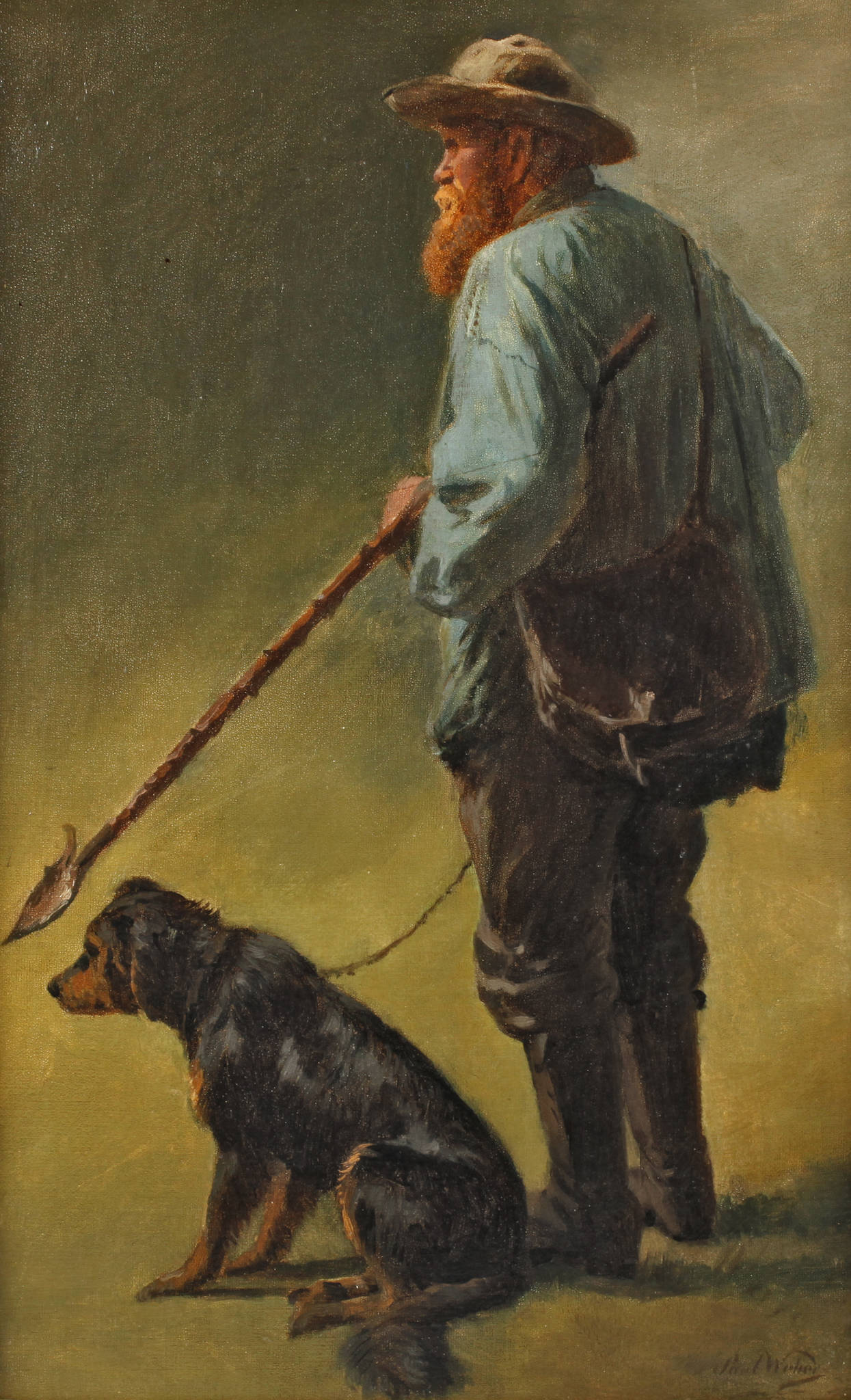 Paul Weber, Schäfer mit Hund